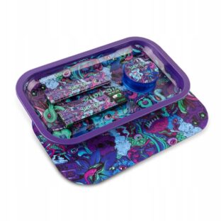 Euphoria Gift BOX Psychedelic Zestaw dla palacza (tacka, grinder, 2xbletki)