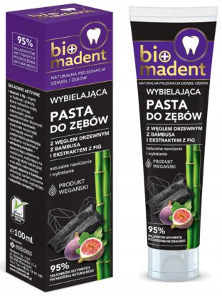 Pasta do zębów Wybielająca z węglem drzewnym i ekstraktem z fig BioMadent