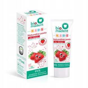 Pasta do zębów dla dzieci bez fluoru Truskawka Bio Madent 75 ml