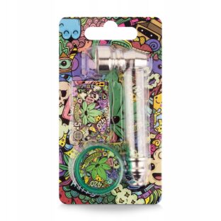 Fajka metalowa (lufka) Euphoria Whimiscal + mini grinder + 5 sitek