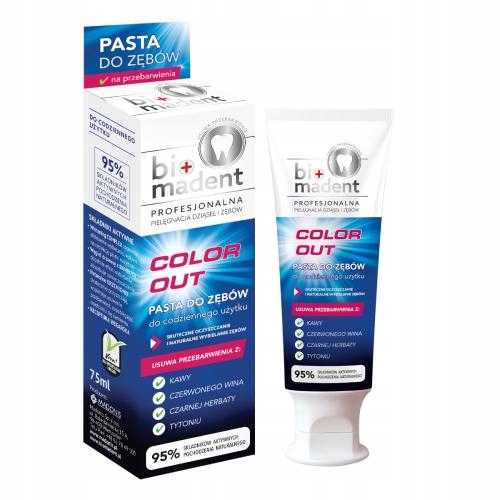 BIO MADENT Profesjonalna pasta do zębów Na Przebarwienia COLOR OUT –75ml