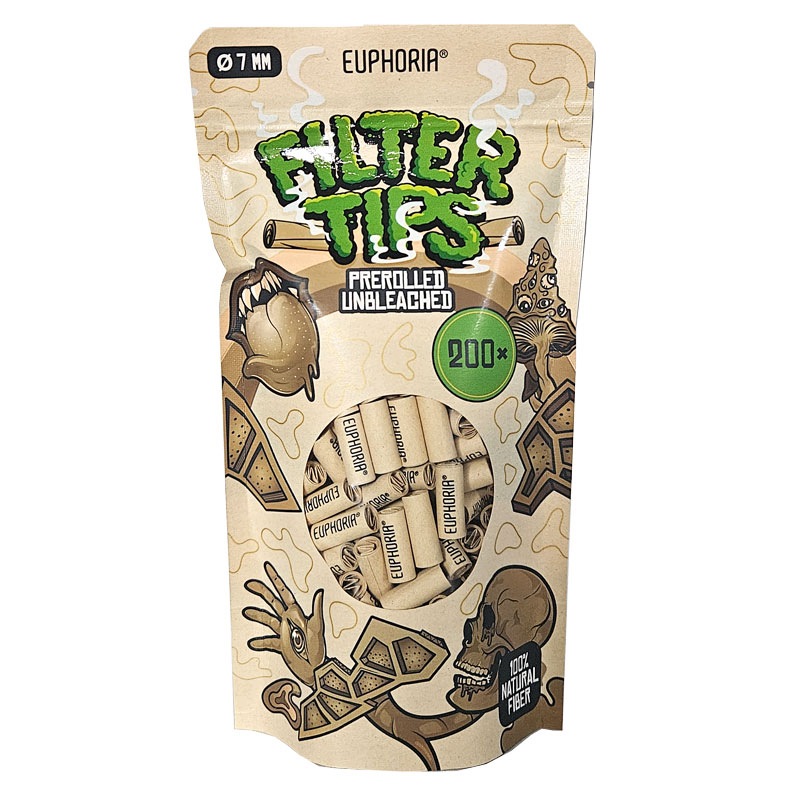 Filterki niebielone Euphoria Prerolled Filter Tips 200 szt.